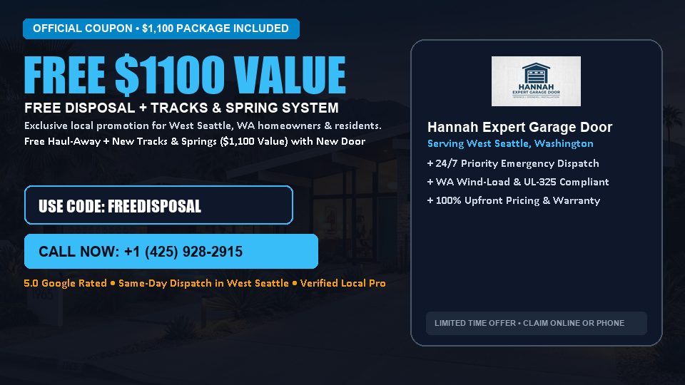Hannah Expert Garage Door FREE Haul-Away & Heavy-Duty Tracks with New Door